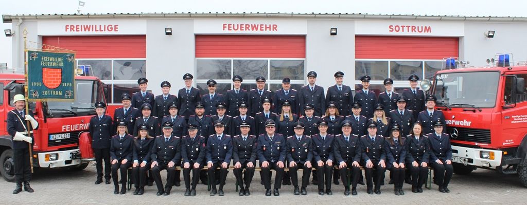 Mannschaft der Freiwilligen Feuerwehr Sottrum