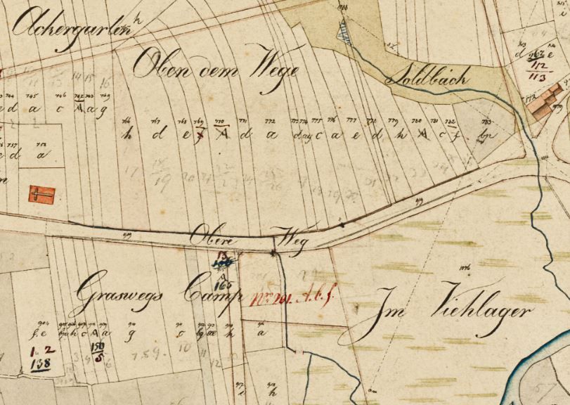 Auszug aus einer Karte von Sottrum 1825